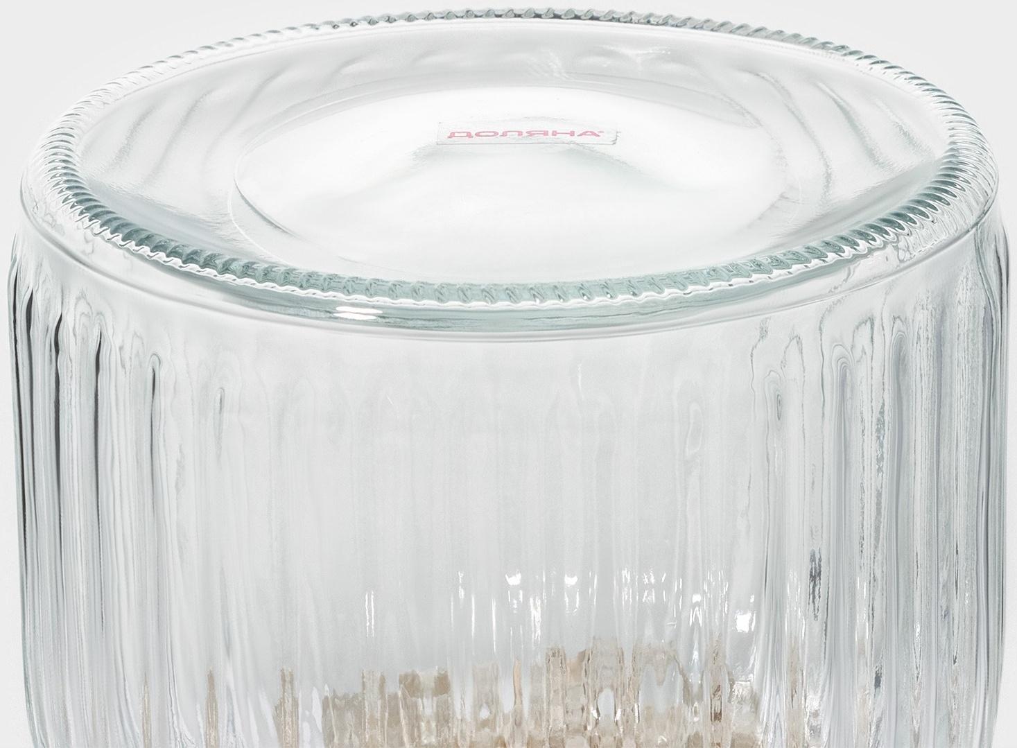 Банка стеклянная для сыпучих продуктов с керамической крышкой Доляна «Пляж», 600 мл,  11×12,5 см