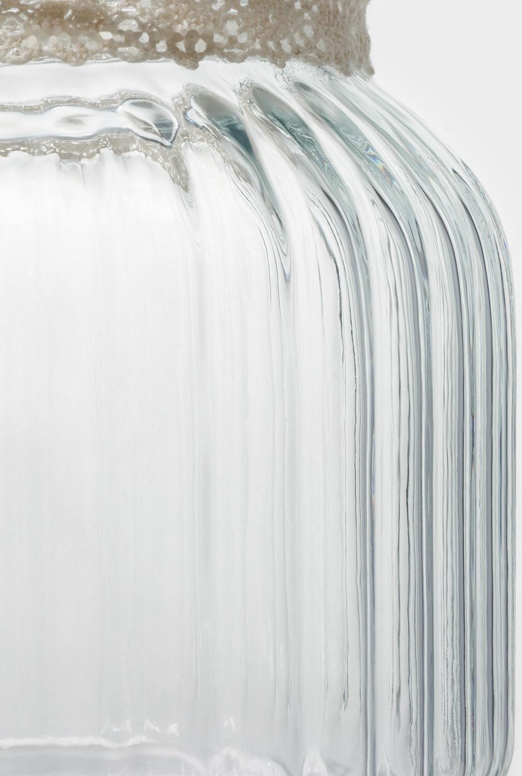 Банка стеклянная для сыпучих продуктов с керамической крышкой Доляна «Пляж», 600 мл,  11×12,5 см