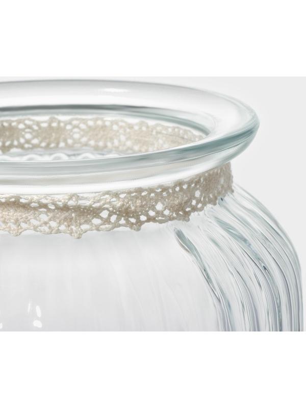 Банка стеклянная для сыпучих продуктов с керамической крышкой Доляна «Пляж», 600 мл,  11×12,5 см