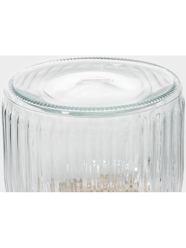 Банка стеклянная для сыпучих продуктов с керамической крышкой Доляна «Пляж», 600 мл,  11×12,5 см