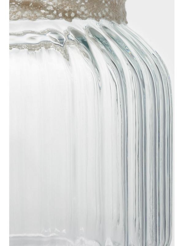 Банка стеклянная для сыпучих продуктов с керамической крышкой Доляна «Пляж», 600 мл,  11×12,5 см