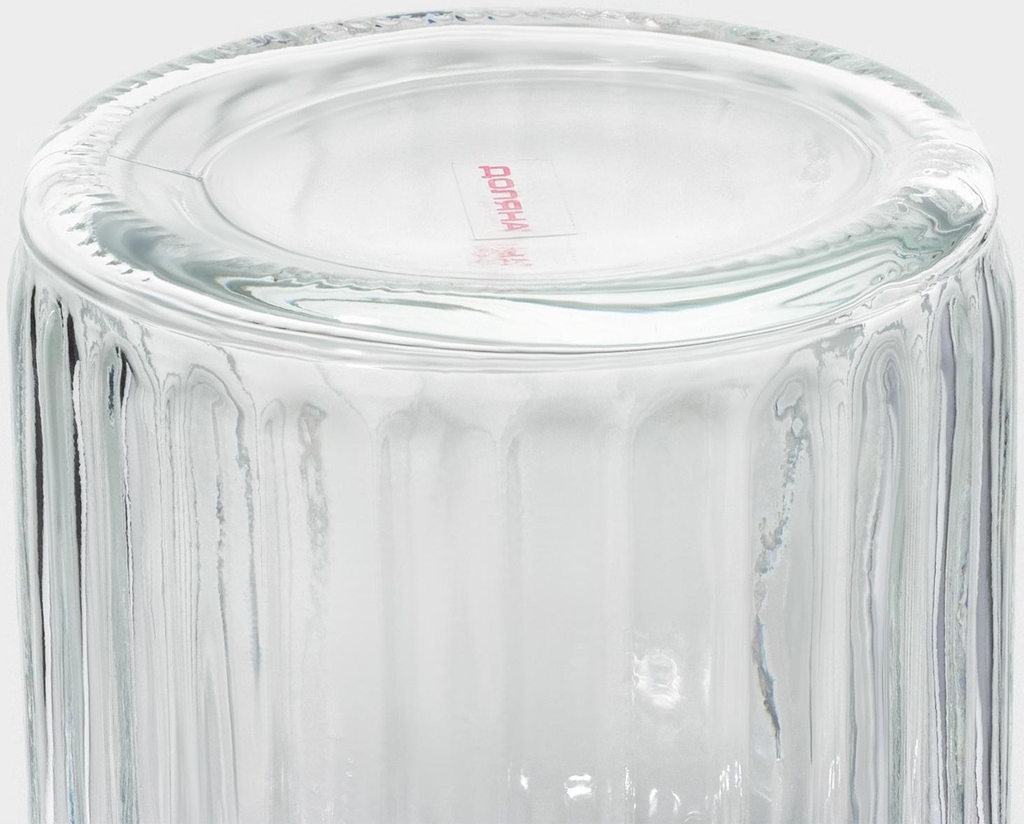 Банка стеклянная для сыпучих продуктов с керамической крышкой Доляна «Клубника», 250 мл, 8×13 см