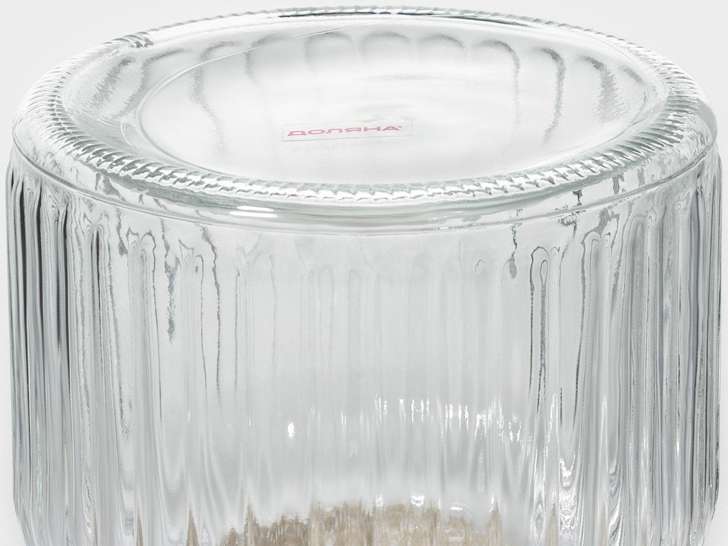 Банка стеклянная для сыпучих продуктов с керамической крышкой Доляна «Варенье», 600 мл, 11×15,5 см