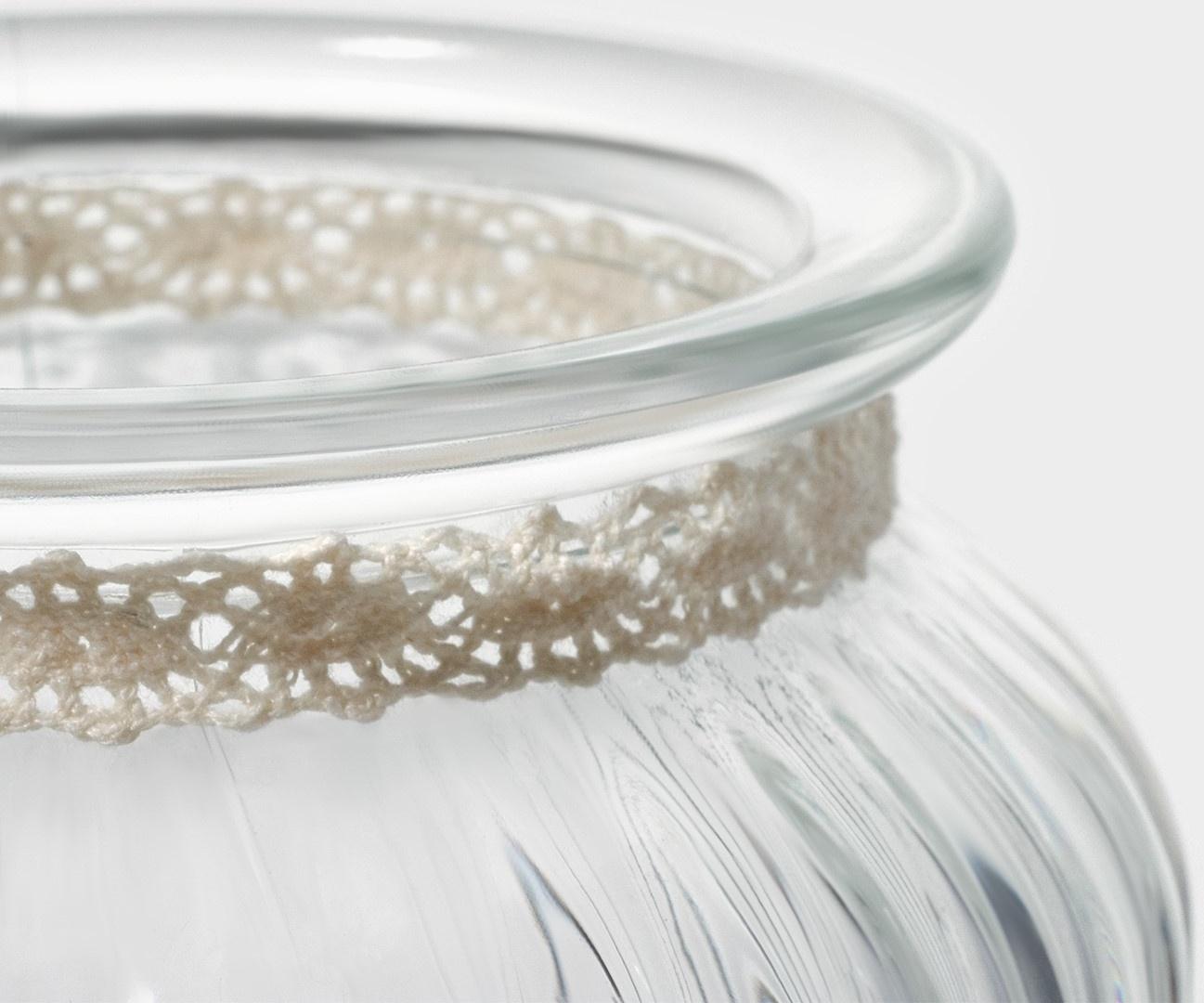 Банка стеклянная для сыпучих продуктов с керамической крышкой Доляна «Варенье», 600 мл, 11×15,5 см