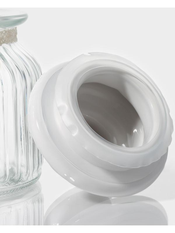 Банка стеклянная для сыпучих продуктов с керамической крышкой Доляна «Варенье», 600 мл, 11×15,5 см