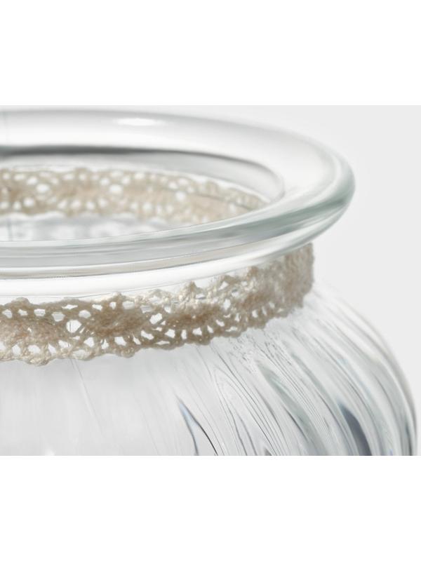 Банка стеклянная для сыпучих продуктов с керамической крышкой Доляна «Варенье», 600 мл, 11×15,5 см