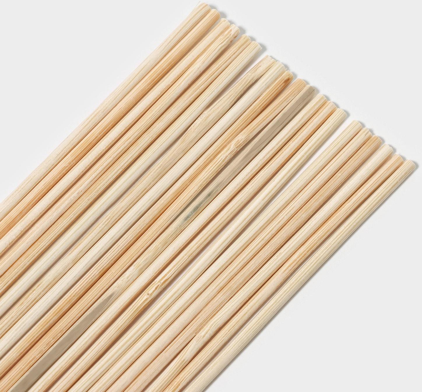 Набор деревянных палочек-дюбелей для кондитерских изделий Доляна, 20 шт, 15 см, d=2 мм