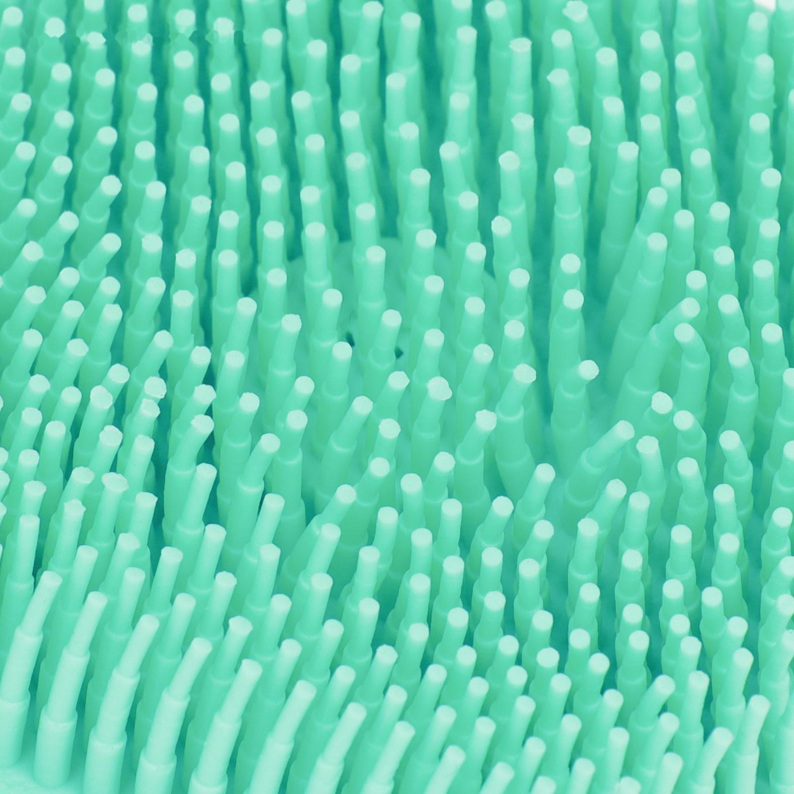 Щётка для мытья и массажа животных, с емкостью для шампуня, бирюзовая