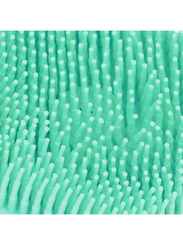 Щётка для мытья и массажа животных, с емкостью для шампуня, бирюзовая