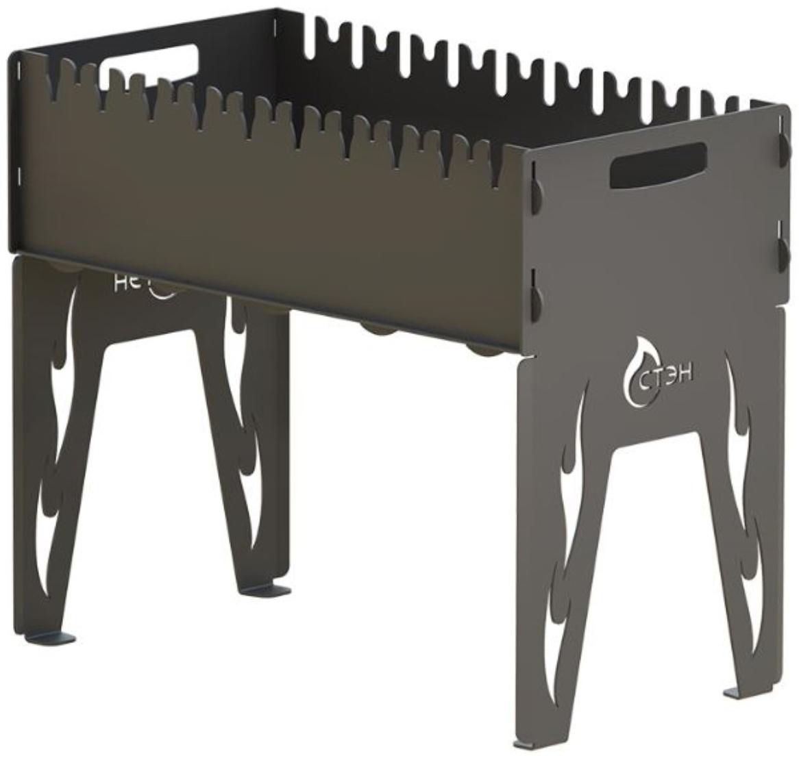 Мангал разборный, дрова, уголь, сталь 3мм, 61 х 33 х 63 см