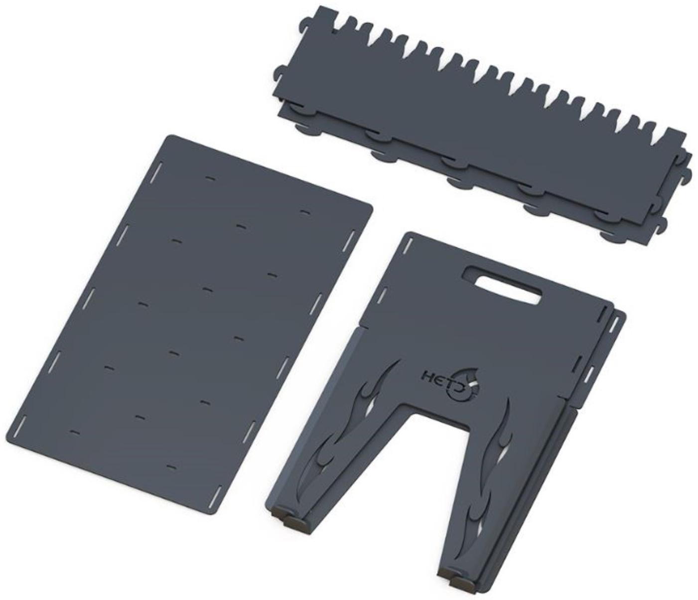 Мангал разборный, дрова, уголь, сталь 3мм, 61 х 33 х 63 см