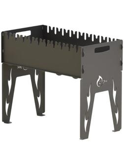 Мангал разборный, дрова, уголь, сталь 3мм, 61 х 33 х 63 см