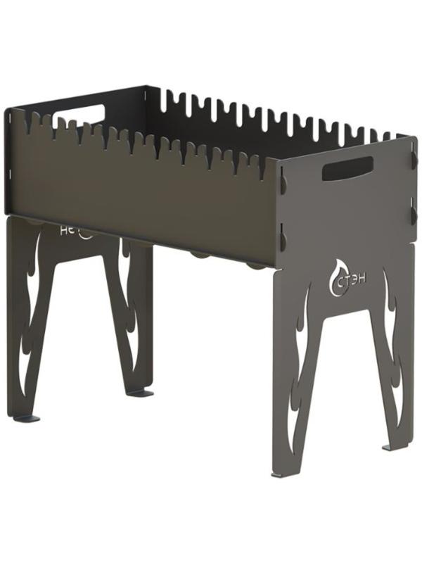 Мангал разборный, дрова, уголь, сталь 3мм, 61 х 33 х 63 см