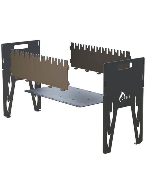 Мангал разборный, дрова, уголь, сталь 3мм, 61 х 33 х 63 см