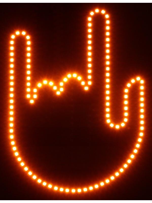 Светодиодная табличка на стекло, 12В, 3 изображения, цвет красный, пульт, провод 15 см