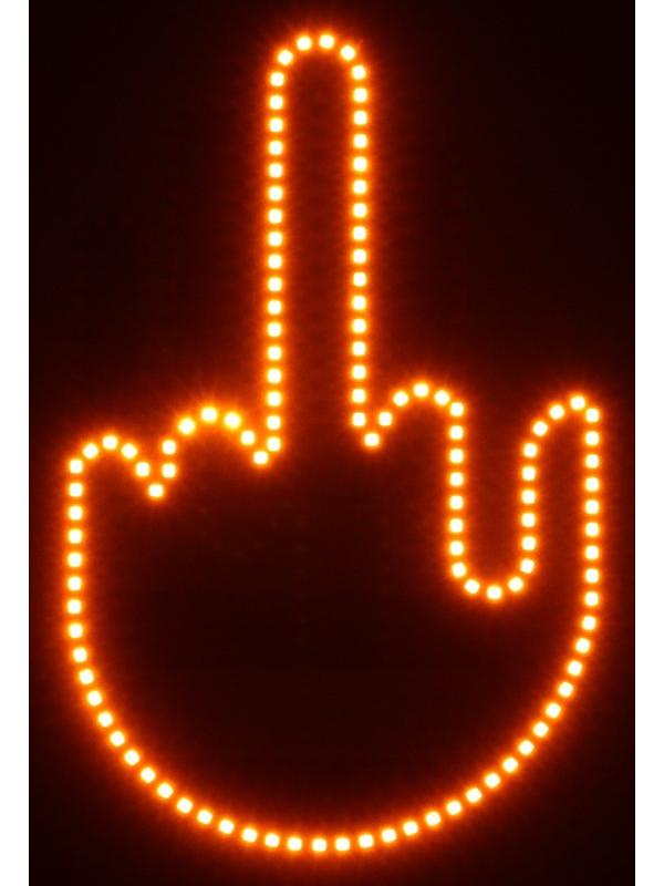 Светодиодная табличка на стекло, 12В, 3 изображения, цвет красный, пульт, провод 15 см