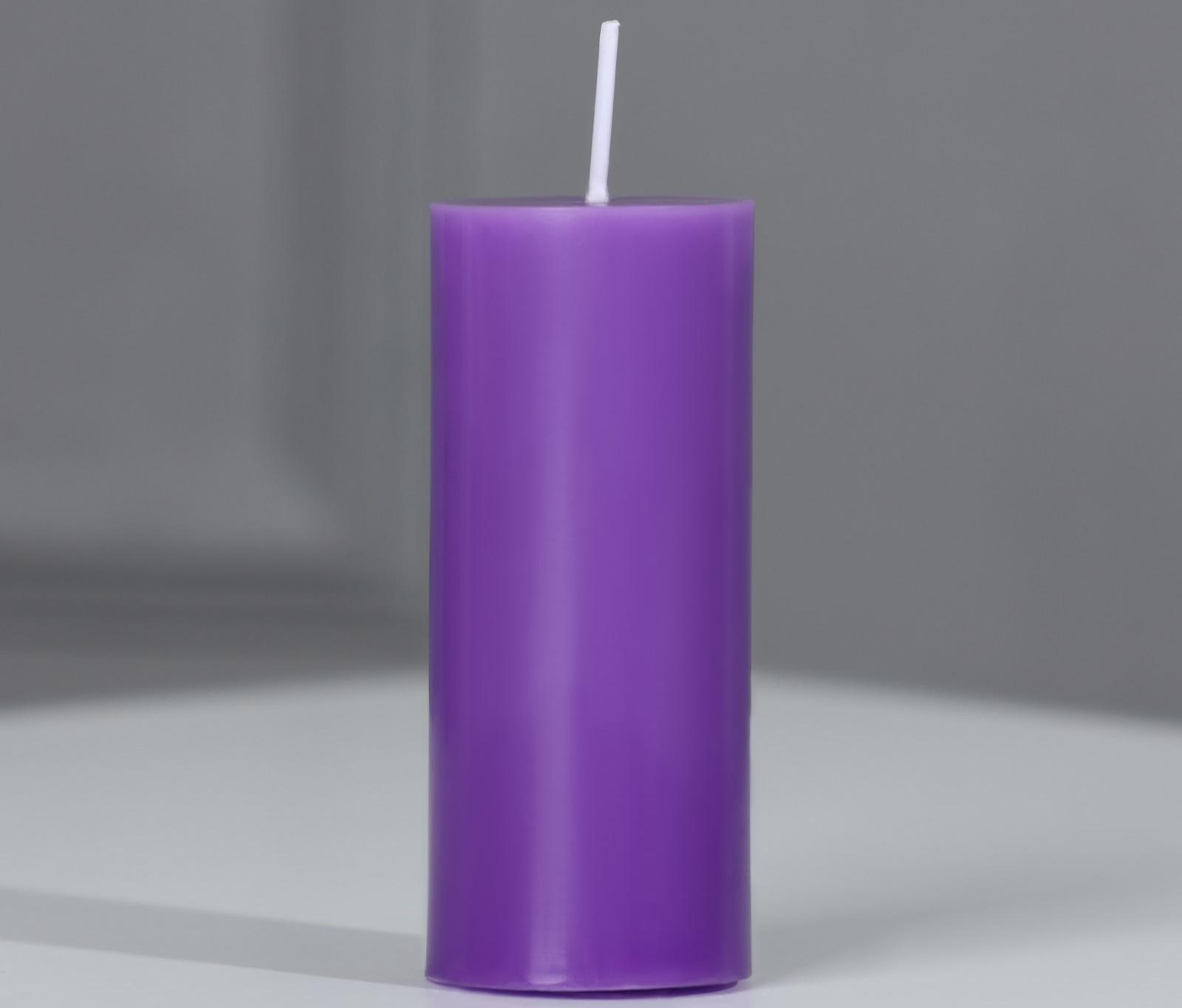 Свеча-столбик интерьерная «Аромат вдохновения», лаванда, 3 x 7,5 см