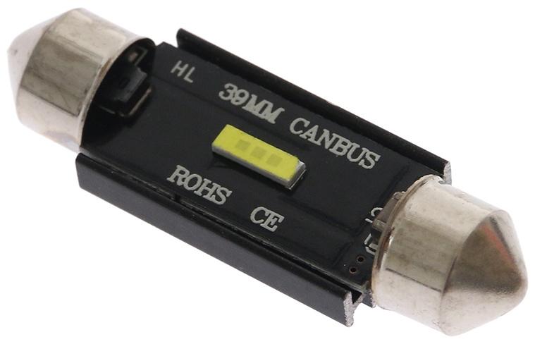 Автолампа светодиодная C5W, 12 В, 3 SMD, 39 мм, свет белый