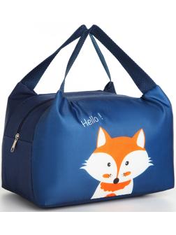 Термосумка на молнии, 5.7 л, цвет синий