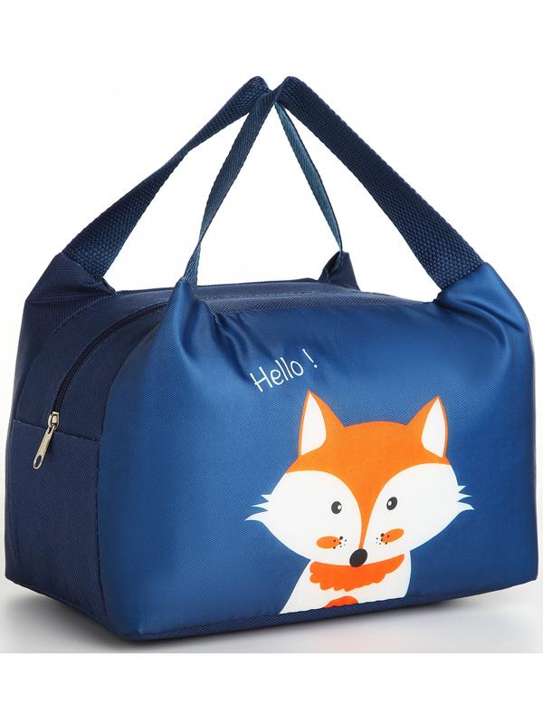 Термосумка на молнии, 5.7 л, цвет синий