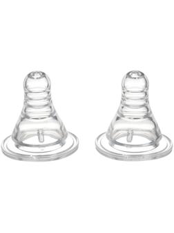 Набор силиконовых сосок, 2 шт., КЛ, Ø35мм, антиколик., +0 мес., медленный поток