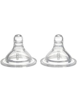 Набор силиконовых сосок, 2 шт., ШГ, Ø50мм, антиколик., +0 мес., медленный поток