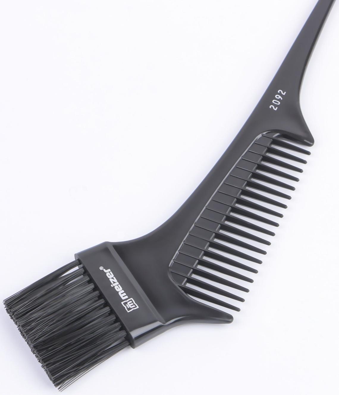 Кисть для окрашивания волос, двусторонняя, 21,5 × 6 см, цвет чёрный