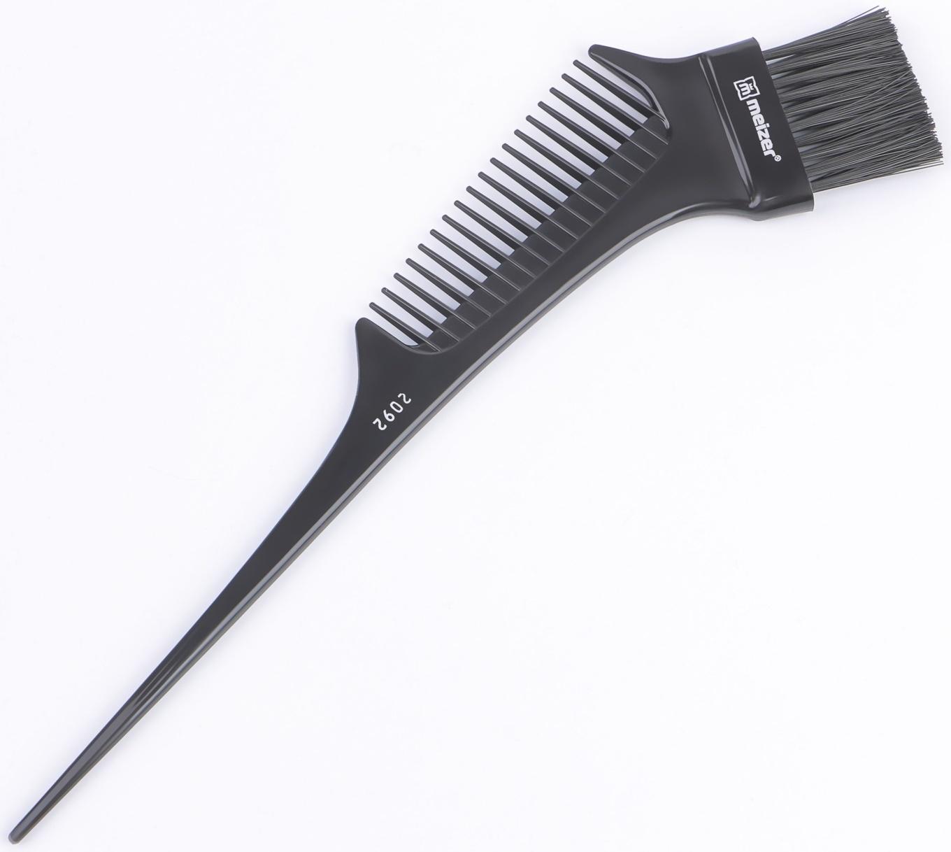 Кисть для окрашивания волос, двусторонняя, 21,5 × 6 см, цвет чёрный