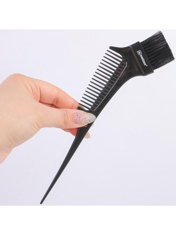 Кисть для окрашивания волос, двусторонняя, 21,5 × 6 см, цвет чёрный