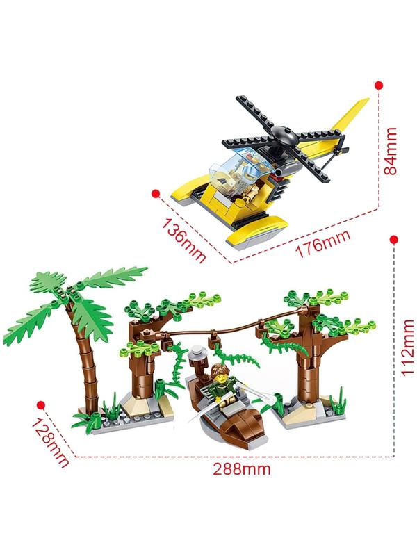 Конструктор «Джунгли. Погоня в джунглях», 262 деталей, в пакете