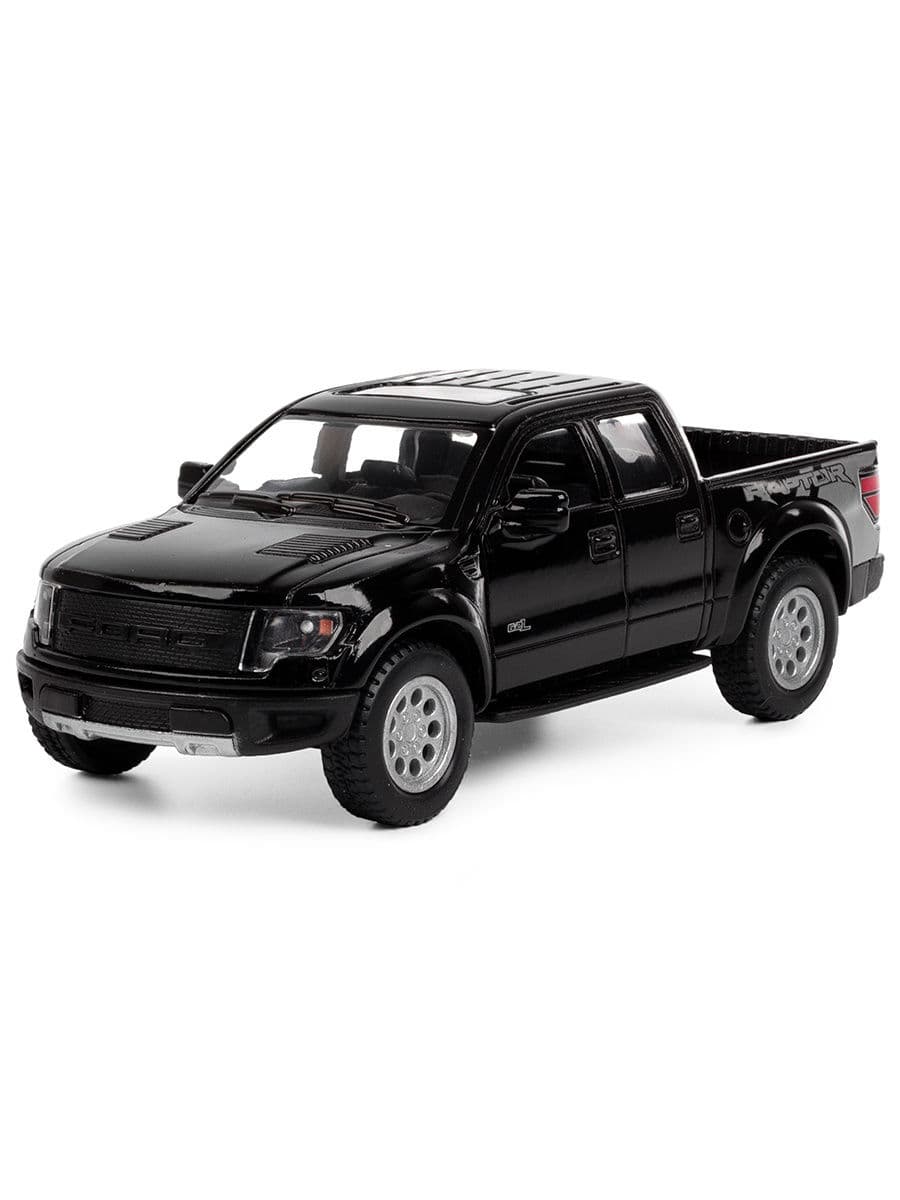 Машинка металлическая Kinsmart 1:46 «2013 Ford F-150 SVT Raptor SuperCrew» KT5365D инерционная / Черный