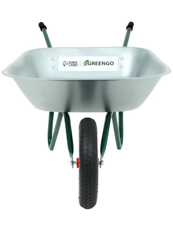 Тачка садовая Greengo, одноколёсная: груз/п 120 кг, объём 65 л