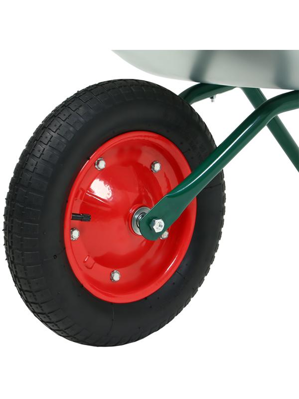 Тачка садовая Greengo, одноколёсная: груз/п 120 кг, объём 65 л