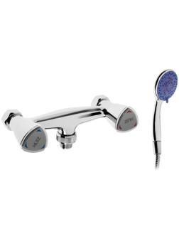 Смеситель для душа ZEIN Z3725, двухвентильный, лейка 3 режима, шланг 150 см, хром