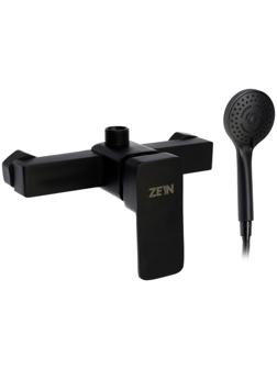 Смеситель для душа ZEIN Z3844, однорычажный, душевой набор, лейка 5 режимов, черный