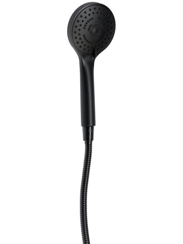 Смеситель для душа ZEIN Z3844, однорычажный, душевой набор, лейка 5 режимов, черный