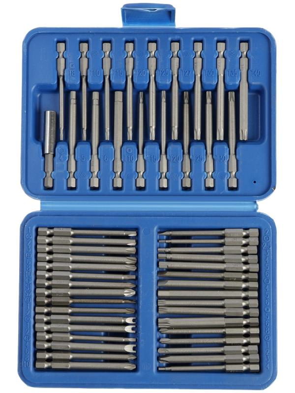 Набор бит ТУНДРА, сталь CrV, PH-PZ-SL-Torx-Hex-M-TW-TR, 75 мм, 50 шт.