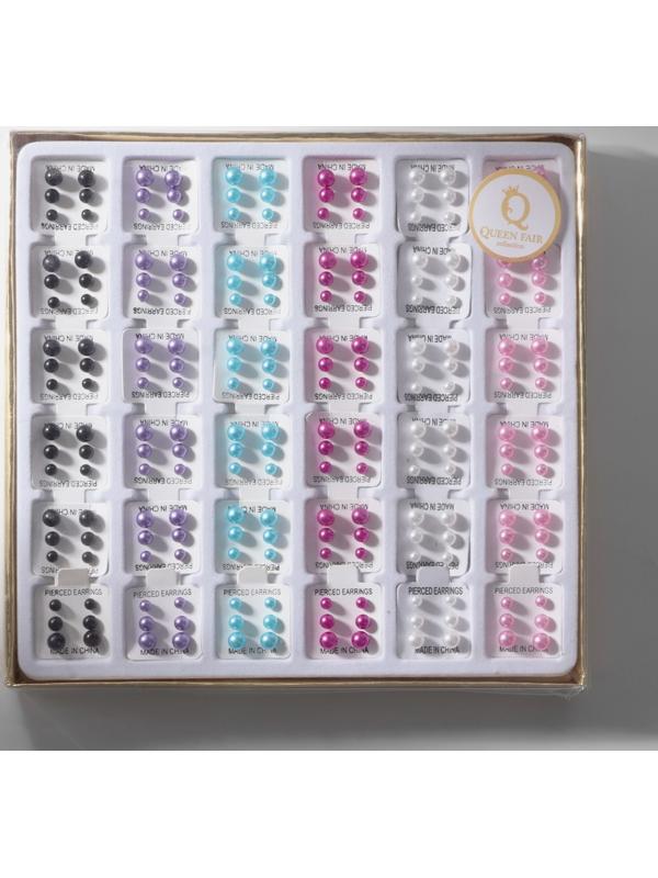 Пусеты в коробке 108 пар 