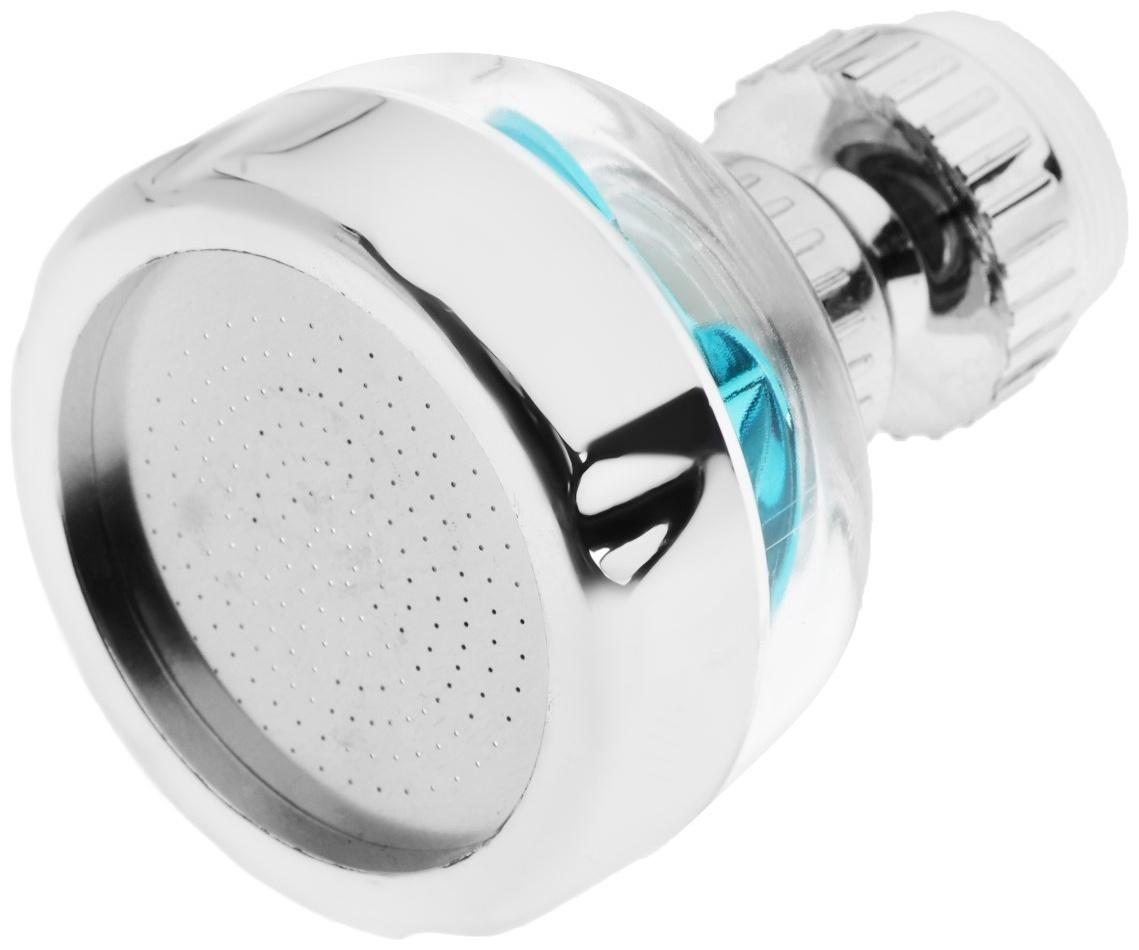 Аэратор ZEIN, регулировка потока, вентилятор, пластик, сетка нерж., прозрачный/хром