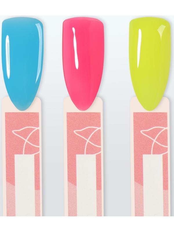 Полигель для наращивания, 3-х фазный, 15 мл, LED/UV, цвет неоново-розовый