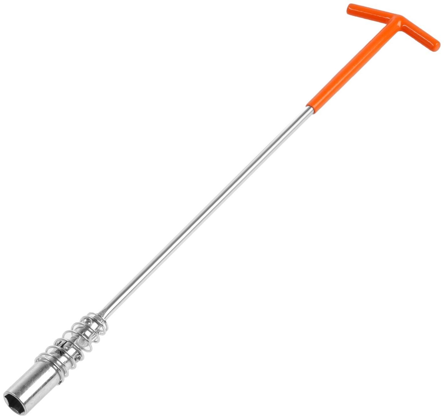 Ключ свечной ЕРМАК 736-240, карданный, с резиновой вставкой, 16 х 500 мм