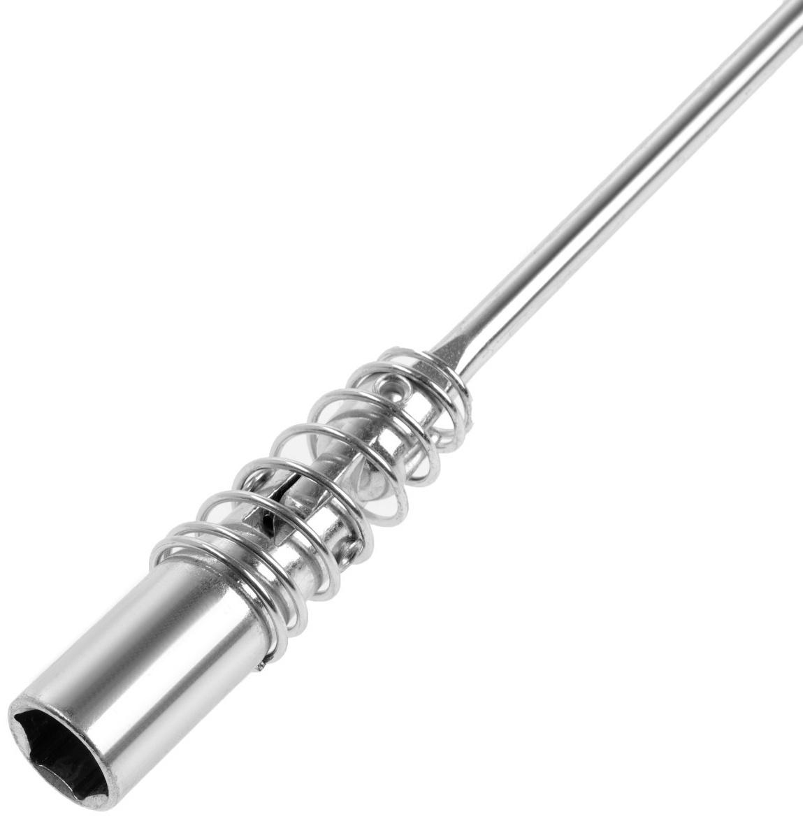 Ключ свечной ЕРМАК 736-240, карданный, с резиновой вставкой, 16 х 500 мм