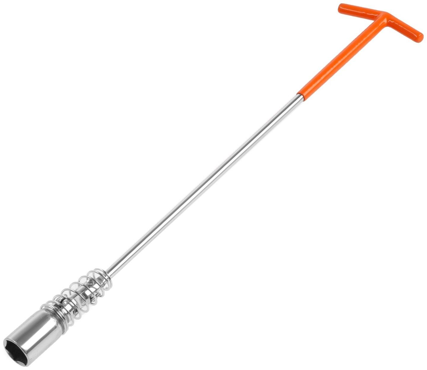 Ключ свечной ЕРМАК 736-241, карданный, с резиновой вставкой, 21 х 500 мм