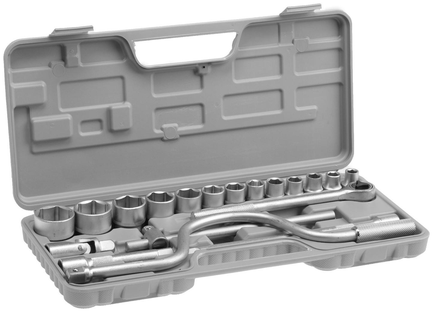 Набор торцевых головок ЕРМАК 736-566, с воротками, 1/2