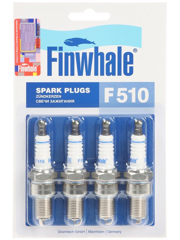 Свечи зажигания Finwhale F510 2108-10 8 кл. инжектор, набор 4 шт