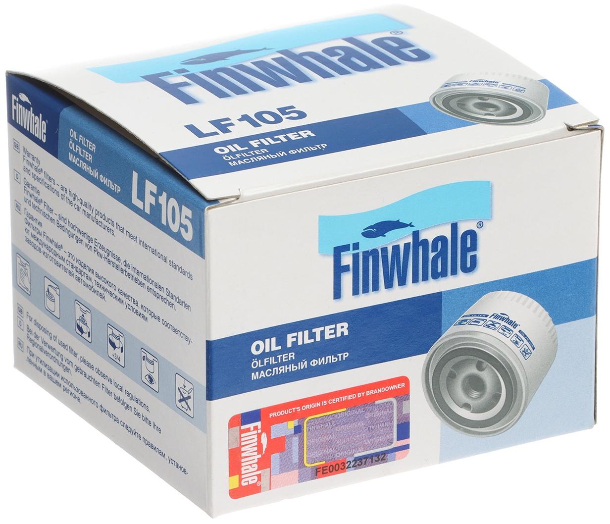 Фильтр масляный Finwhalе LF105, ВАЗ 2108