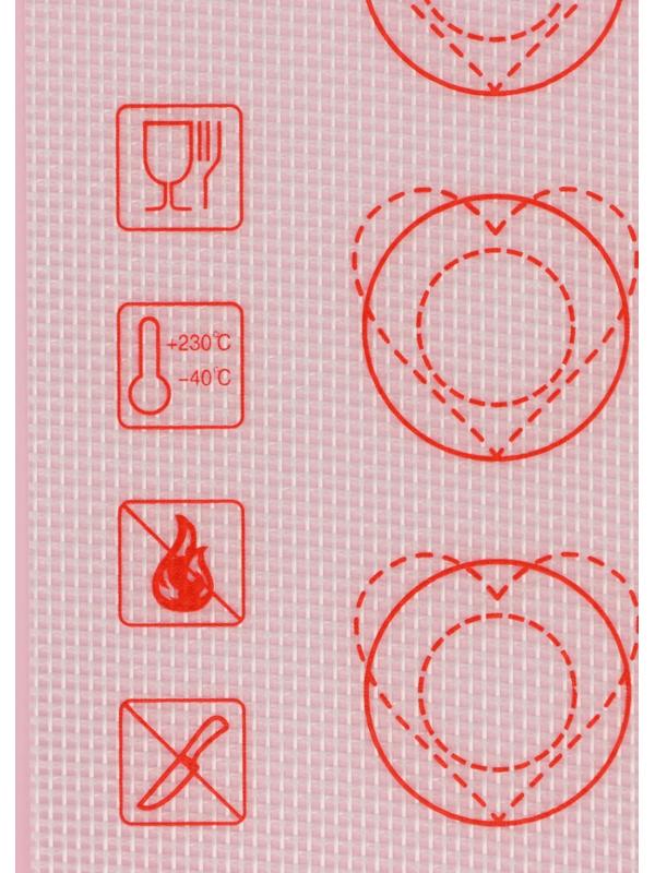 Коврик для макаронс армированный Доляна «Макарон», 40×32 см, цвет белый