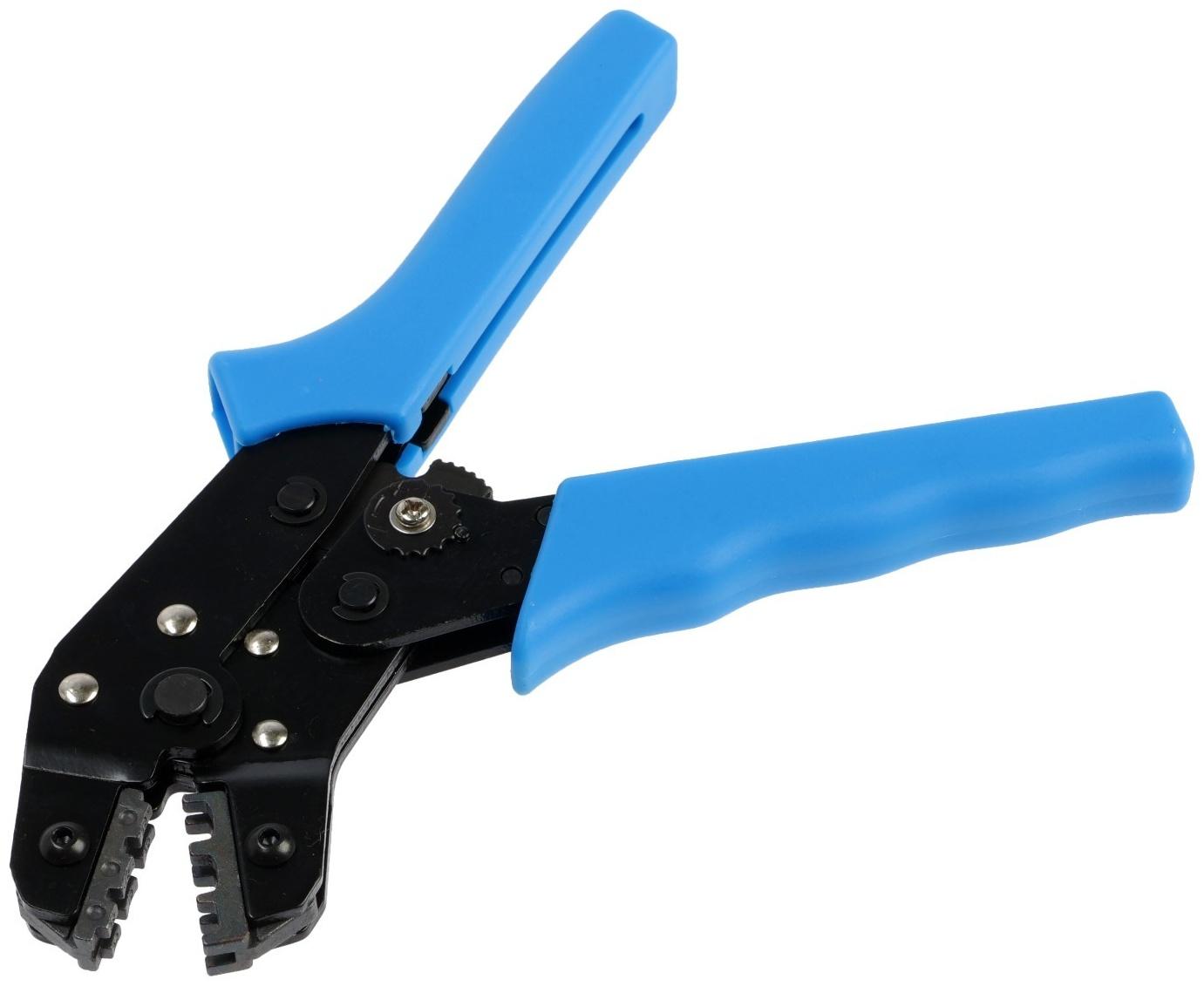 Пресс-клещи ТУНДРА, для обжима плоских изолированных наконечников, 0.25 - 2.5 мм2