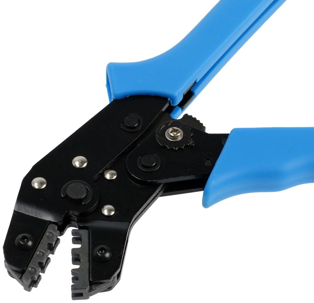 Пресс-клещи ТУНДРА, для обжима плоских изолированных наконечников, 0.25 - 2.5 мм2