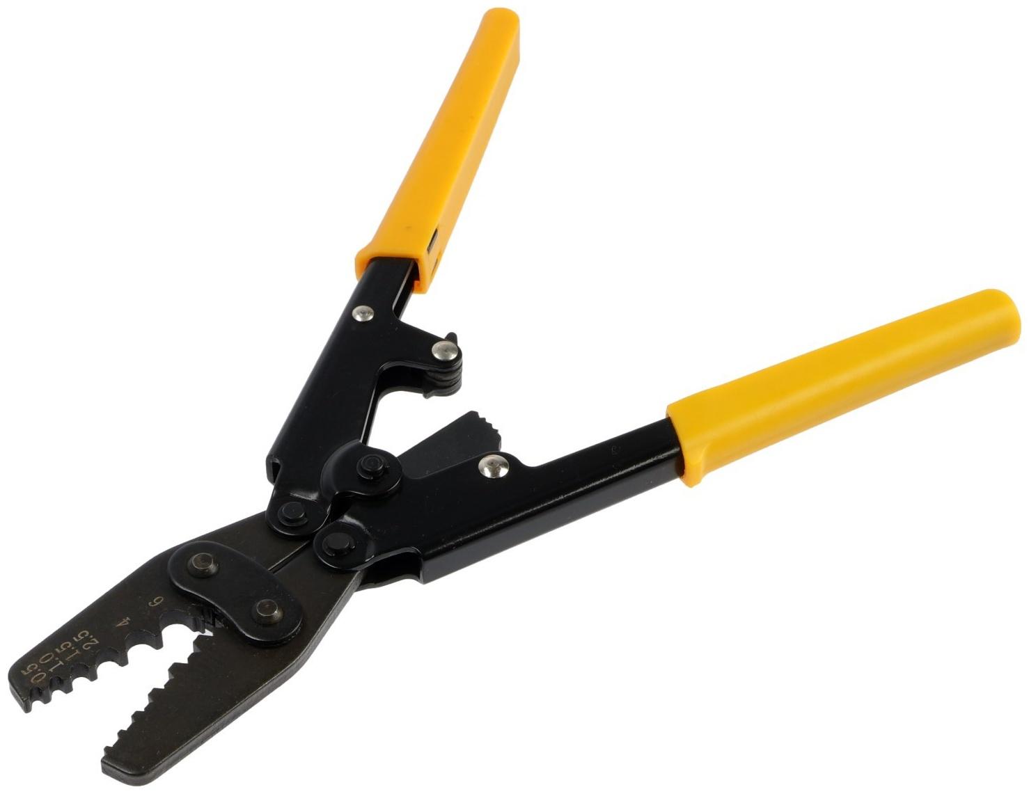 Пресс-клещи ТУНДРА, для опрессовки неизол. медных наконечников и гильз, 0.5 - 6 мм2